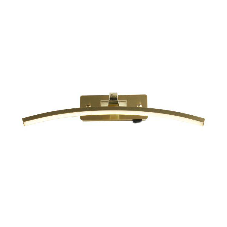 Santorini Picture Light - Satin Brass & Brushed Metal 40cm - Comet Lighting