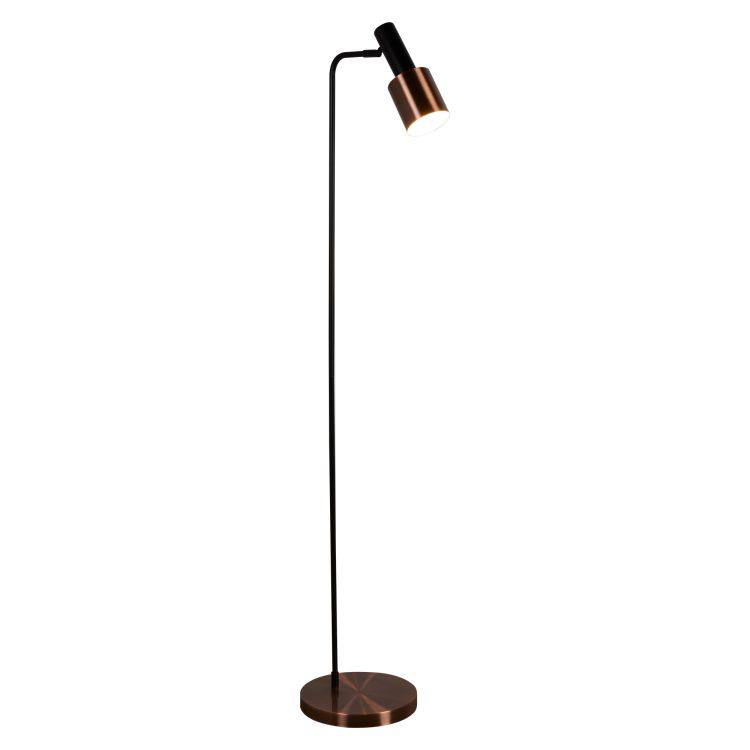 Searchlight 1 Light Floor Lamp Black Copper - Comet Lighting