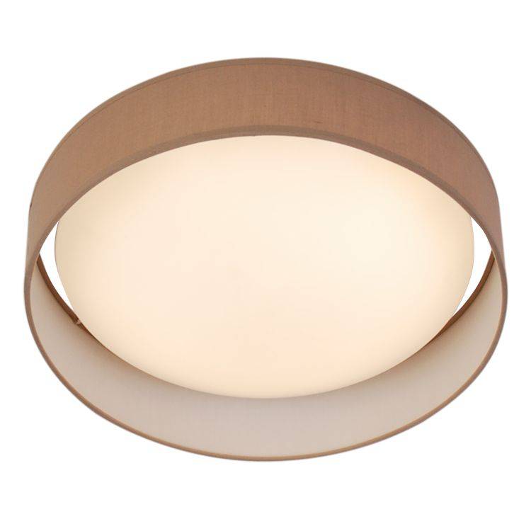 Searchlight 1 Light LED Flush Ceiling Light Brown Shade - Comet Lighting