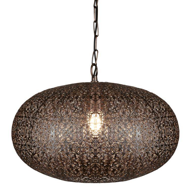 Searchlight 1 Light Moroccan Pendant Copper - Comet Lighting