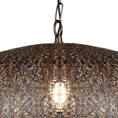 Searchlight 1 Light Moroccan Pendant Copper - Comet Lighting