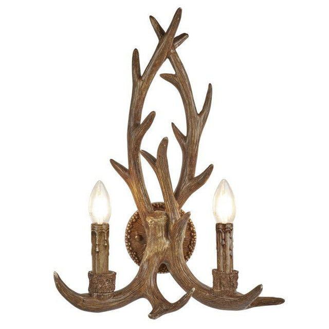 Searchlight 2 Light Antler Wall Bracket - Comet Lighting