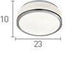 Searchlight 2 Light Flush Glass Shade Silver Trim 230mm - Comet Lighting