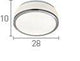 Searchlight 2 Light Flush Glass Shade Silver Trim - Comet Lighting