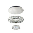 Searchlight 2 Tier Ceiling Flush Chrome Glass - Comet Lighting