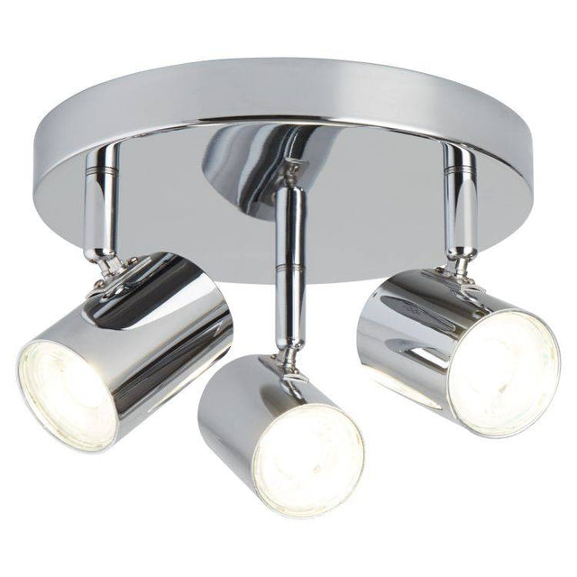 Searchlight 3 Light Cylinder Head Plate Chrome - Comet Lighting