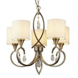 Searchlight Alberto 5 Light Pendant Brass Drop Shades - Comet Lighting