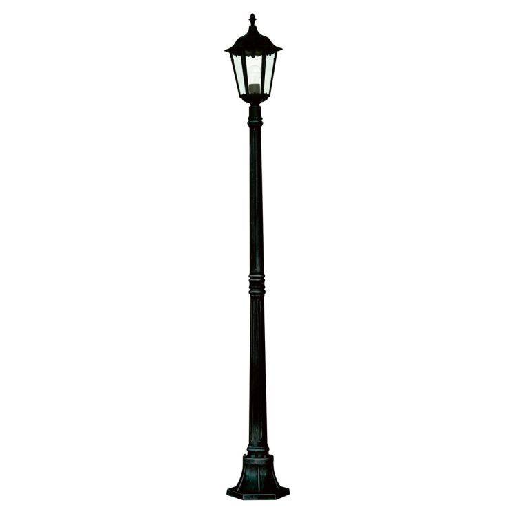 Searchlight Alex Black Outdoor Post Lamp Glass - Comet Lighting