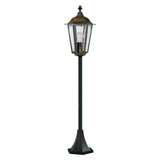 Searchlight Alex Black Outdoor Small Post Lamp Glass - Comet Lighting