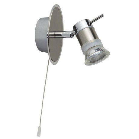 Searchlight Aries Chrome Silver Wall Spotlight - Comet Lighting