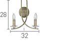 Searchlight Ascona Brass Wall Light Glass - Comet Lighting