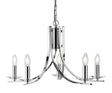 Searchlight Ascona Chrome 5 Light Fitting Glass Sconces - Comet Lighting