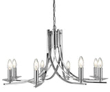 Searchlight Ascona Chrome 8 Light Fitting Glass - Comet Lighting