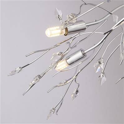 Searchlight ASTBURY 8Lt  Ceiling Pendant -Chrome & Acid Glass - Comet Lighting