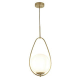 Searchlight Avalon 1Lt Ball Pendant| Gold With Opal Glass - Comet Lighting