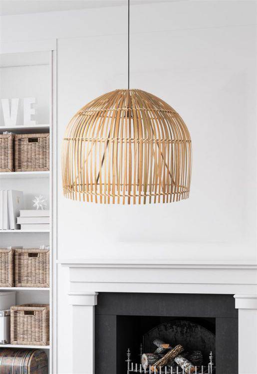 Searchlight Bali Ceiling Pendant - Bamboo Shade (C) - Comet Lighting