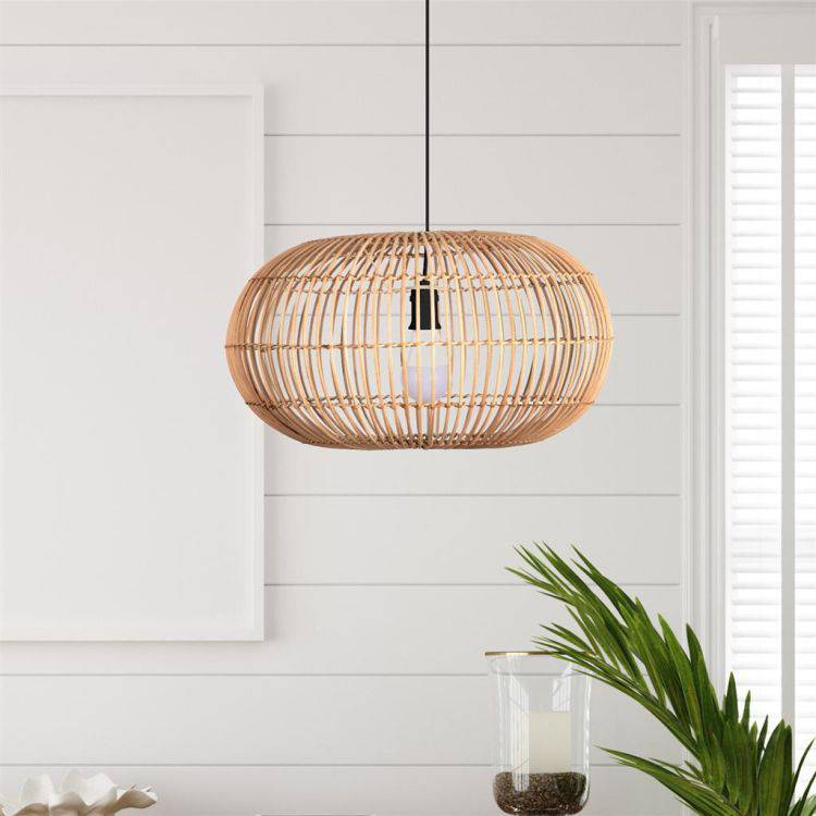 Searchlight Bali Ceiling Pendant - Rattan Shade (B) - Comet Lighting