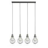 Searchlight Balloon Cage 4Lt Pendant| Pewter - Comet Lighting