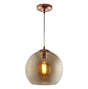 Searchlight Balls 1-Light Round Pendant| Amber Glass| Antique Brass - Comet Lighting