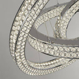 Searchlight Bands 3Lt LED Ceiling Pendant - Chrome & Crystal - Comet Lighting