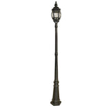 Searchlight Bel Aire Black Outdoor Post Lamp Glass - Comet Lighting