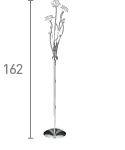 Searchlight Bellis Chrome 3 Light Floor Lamp Flower Glass - Comet Lighting