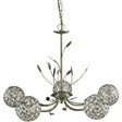 Searchlight Bellis II Brass 5 Light Fitting Glass Shades - Comet Lighting