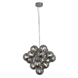 Searchlight Berry 17Lt Ceiling Pendant - Chrome & Smoke Glass - Comet Lighting