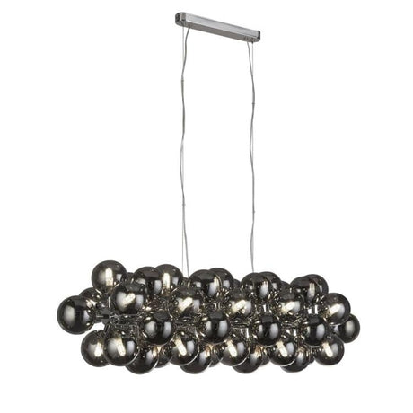 Searchlight Berry 25Lt Ceiling Pendant - Chrome & Smoke Glass - Comet Lighting