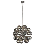 Searchlight Berry 27Lt Ceiling Pendant - Chrome & Smoke Glass - Comet Lighting