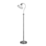 Searchlight Bistro III Floor Lamp Satin Silver - Comet Lighting