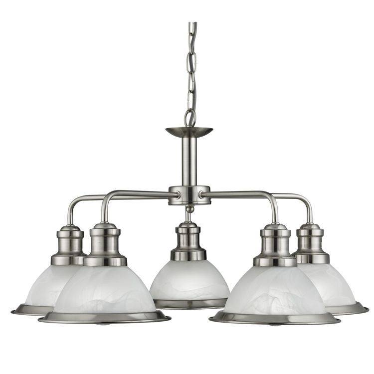 Searchlight Bistro Light Ceiling Fitting Silver - Comet Lighting