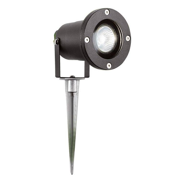 Searchlight Black Aluminium Directional Outdoor Spike Light - Comet Lighting