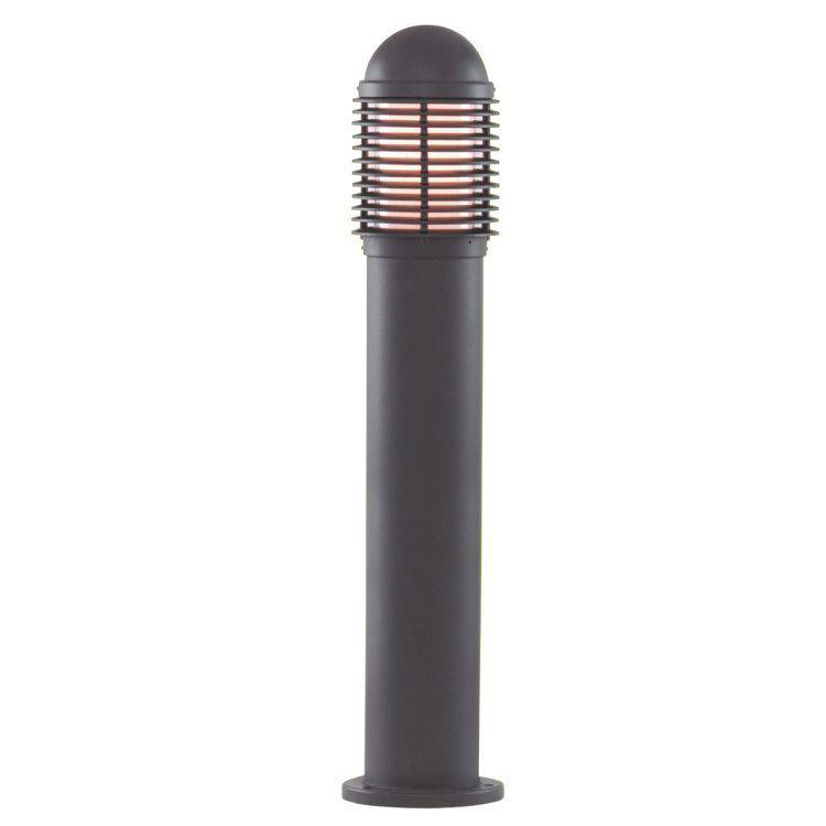 Searchlight Black Bollard Light Ridged White Diffuser - Comet Lighting