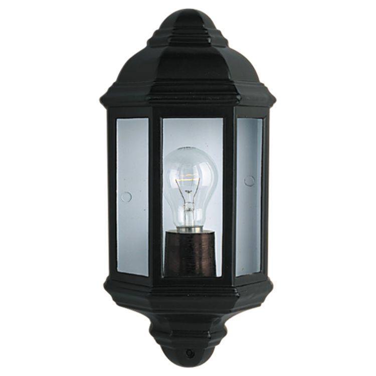 Searchlight Black Cast Aluminium Outdoor Flush Light Glass - Comet Lighting