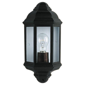 Searchlight Black Cast Aluminium Outdoor Flush Light Glass - Comet Lighting