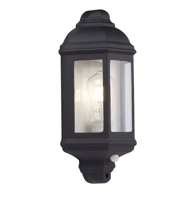 Searchlight Black IP44 Cast Aluminium Outdoor Flush Light With Clear Glass - Comet Lighting