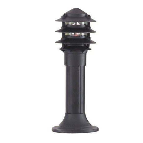 Searchlight Black Small Bollard Light Glass Diffuser - Comet Lighting