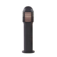 Searchlight Black Small Bollard Light Ridged White Diffuser - Comet Lighting