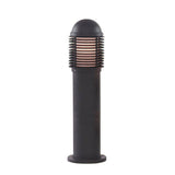 Searchlight Black Small Bollard Light Ridged White Diffuser - Comet Lighting