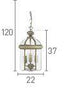 Searchlight Brass 3 Light Domed Lantern Glass Shade - Comet Lighting