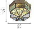 Searchlight Brass Flush Light Glass Fitting - Comet Lighting