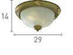 Searchlight Brass Flush Light Opal Glass Diffuser - Comet Lighting