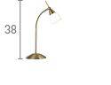 Searchlight Brass Touch Table Lamp Glass Shade - Comet Lighting