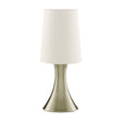 Searchlight Brass Touch Table Lamp White Fabric Shade - Comet Lighting