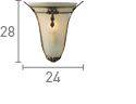 Searchlight Bronze Decorative Wall Light Glass - Comet Lighting