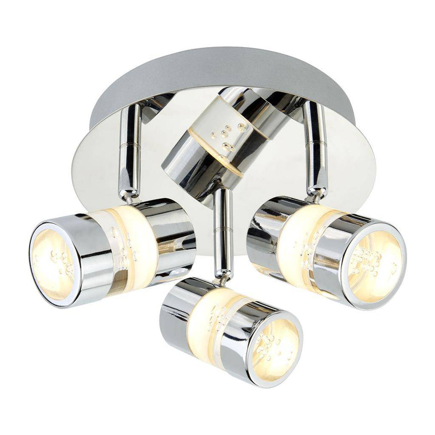 Searchlight Bubbles Chrome 3 Ceiling Spotlight Bubbles Effect - Comet Lighting