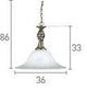 Searchlight Cameroon Brass Pendant Light Marble Glass Shade - Comet Lighting