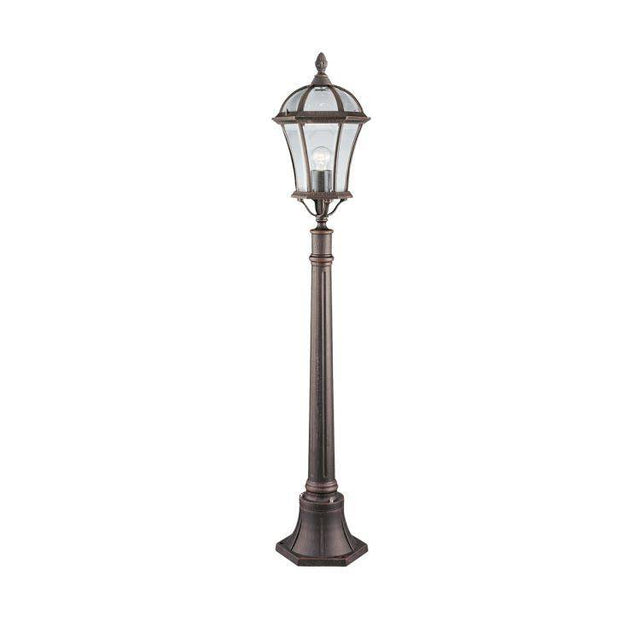 Searchlight Capri Rustic Brown Outdoor Post Lamp - Comet Lighting