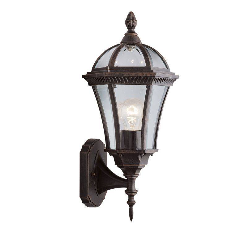 Searchlight Capri Rustic Brown Outdoor Wall Uplighter - Comet Lighting